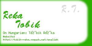 reka tobik business card